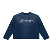 ONLY THE HUNGRY SURVIVE NAVY SLEEVE