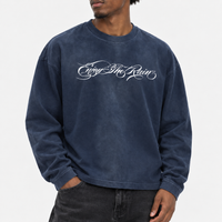 ONLY THE HUNGRY SURVIVE NAVY SLEEVE